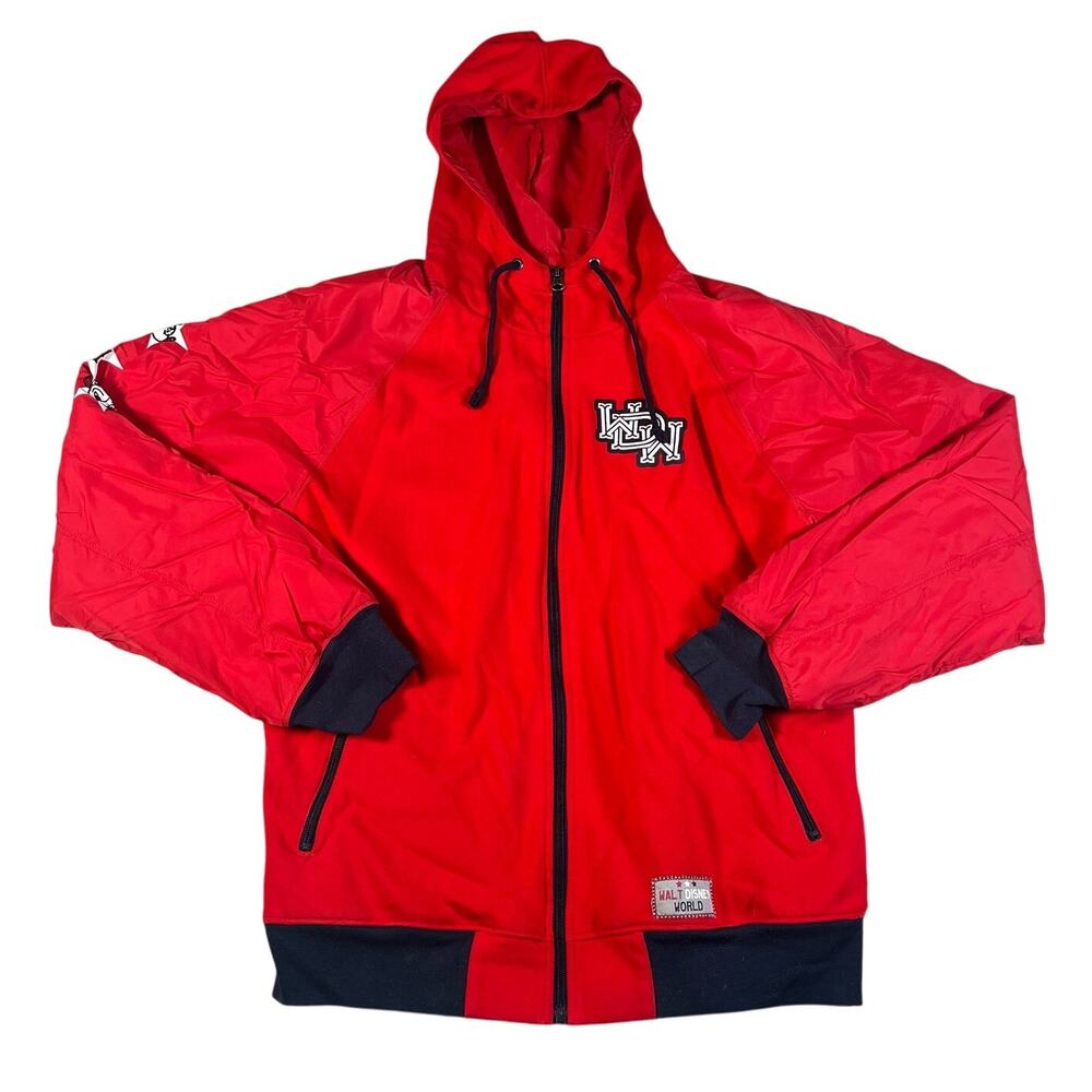 Disney Parks Walt Disney World 1971 Full Zip Hoodie Size Small Red